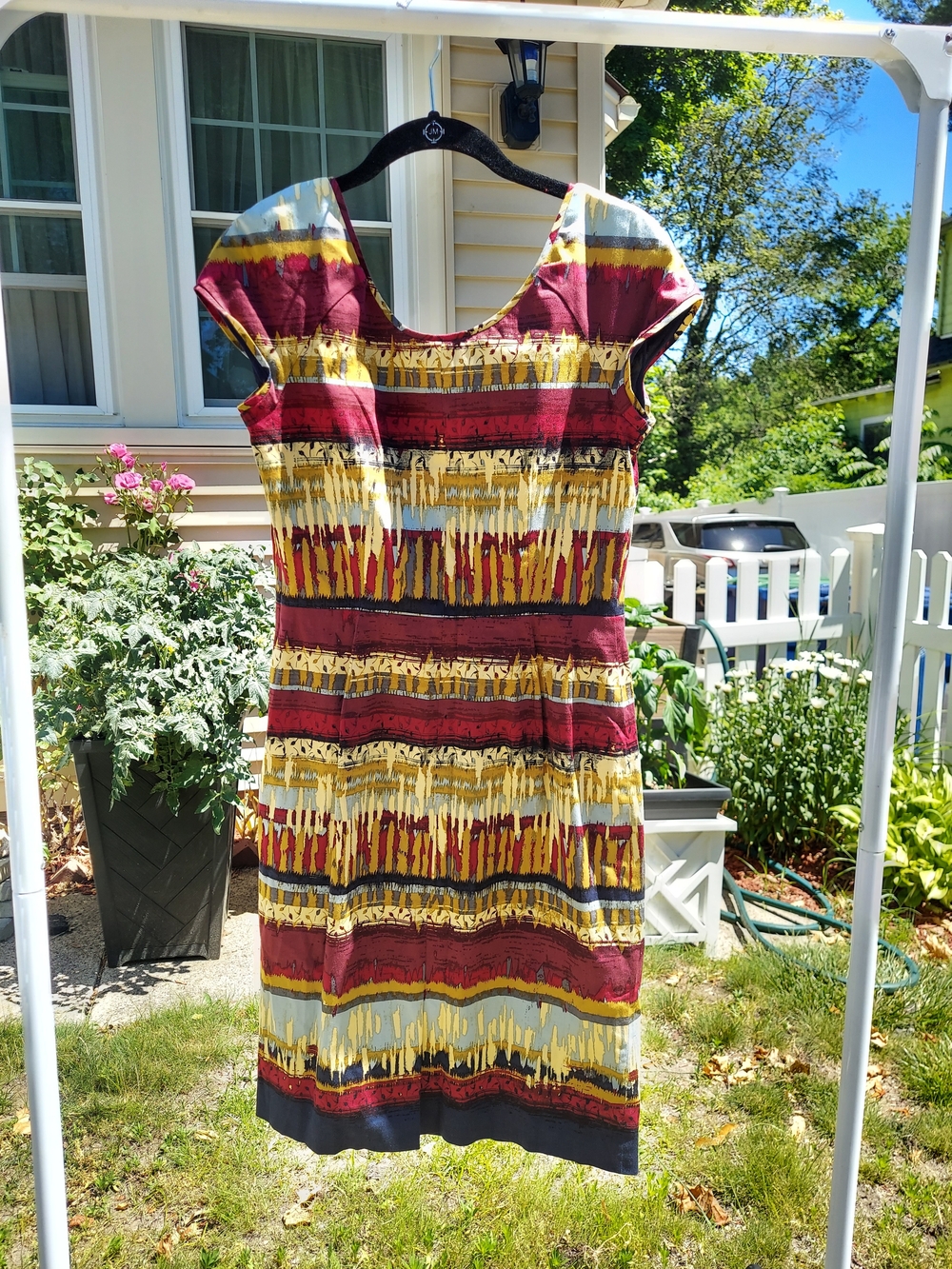 Pendleton Cotton Business Casual Southwestern Striped Midi Dress Women's Size 4